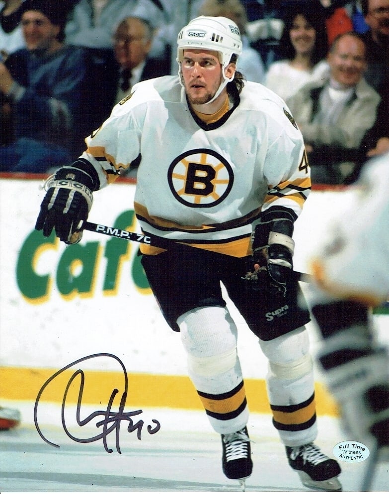 Bruce Shoebottom Boston Bruins Autographed 8x10 Photo coa: Bruce Shoebottom Boston Bruins Autographed 8x10 Photo coa 