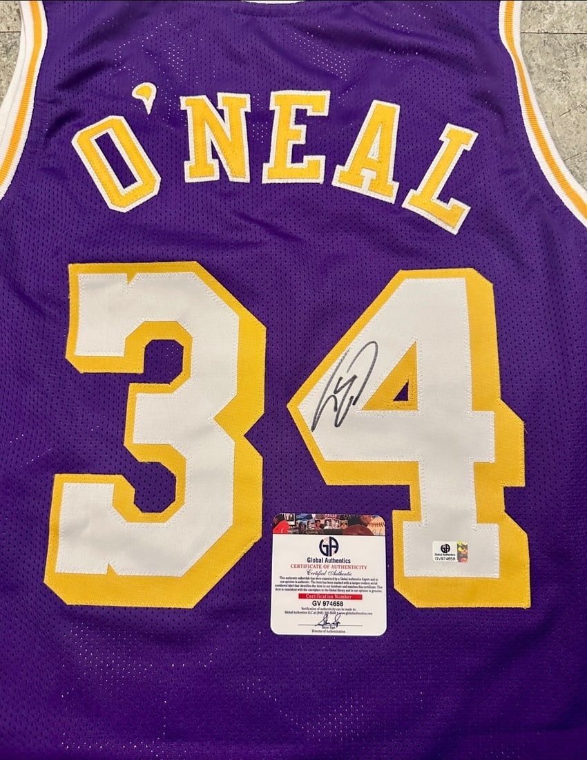 Shaquille O'Neal Los Angeles Lakers Autographed Custom Basketball Jersey coa - 2