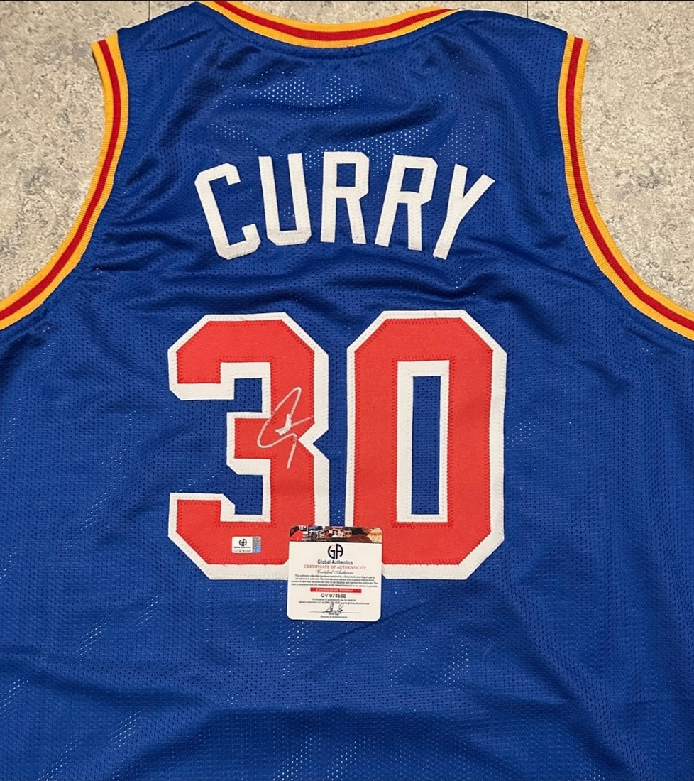Stephen Curry Golden State Warriors Autographed Custom Basketball Jersey coa - 2