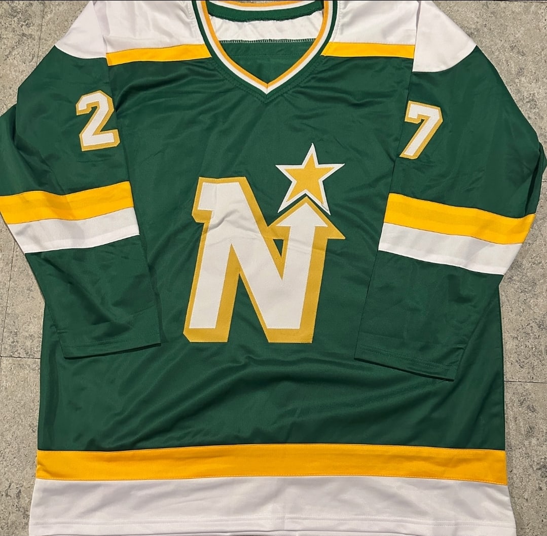 Gilles Meloche Minnesota North Stars Autographed Custom Hockey Jersey JSA Hologram - 3
