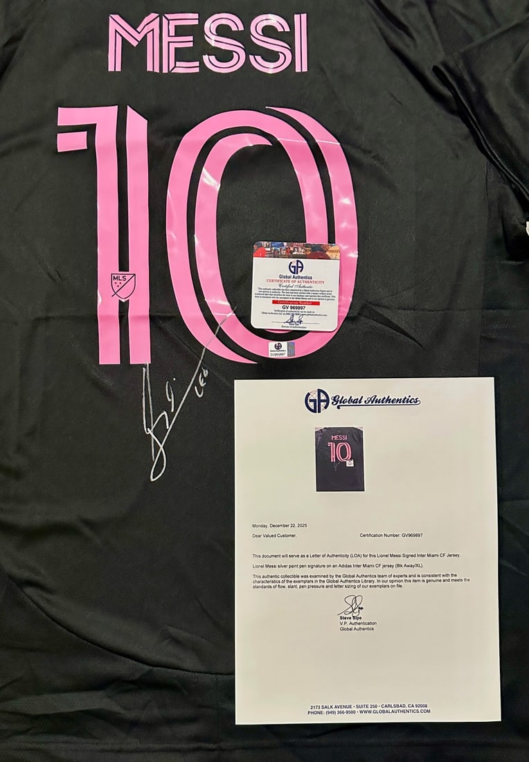 Lionel Messi Inter Miami FC Autographed 2024 Adidas Home Soccer Jersey LOA - 3