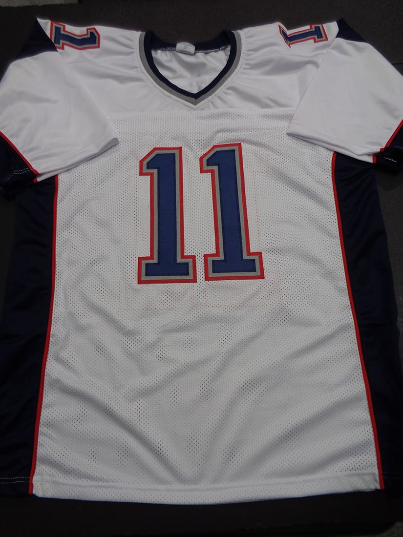 Julian Edelman New England Patriots Autographed Custom Football Jersey coa - 3
