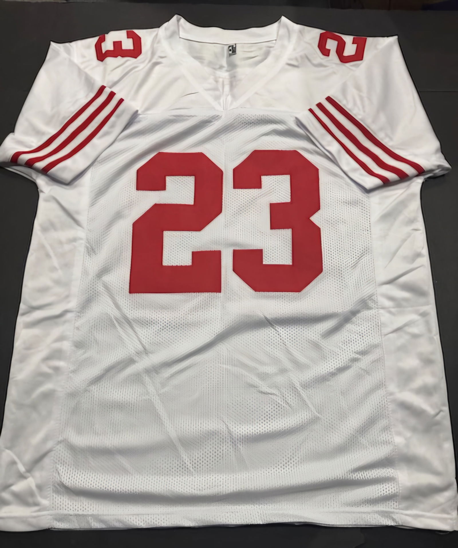 Christian McCaffery San Francisco 49ers Autographed Custom Football Jersey coa - 3