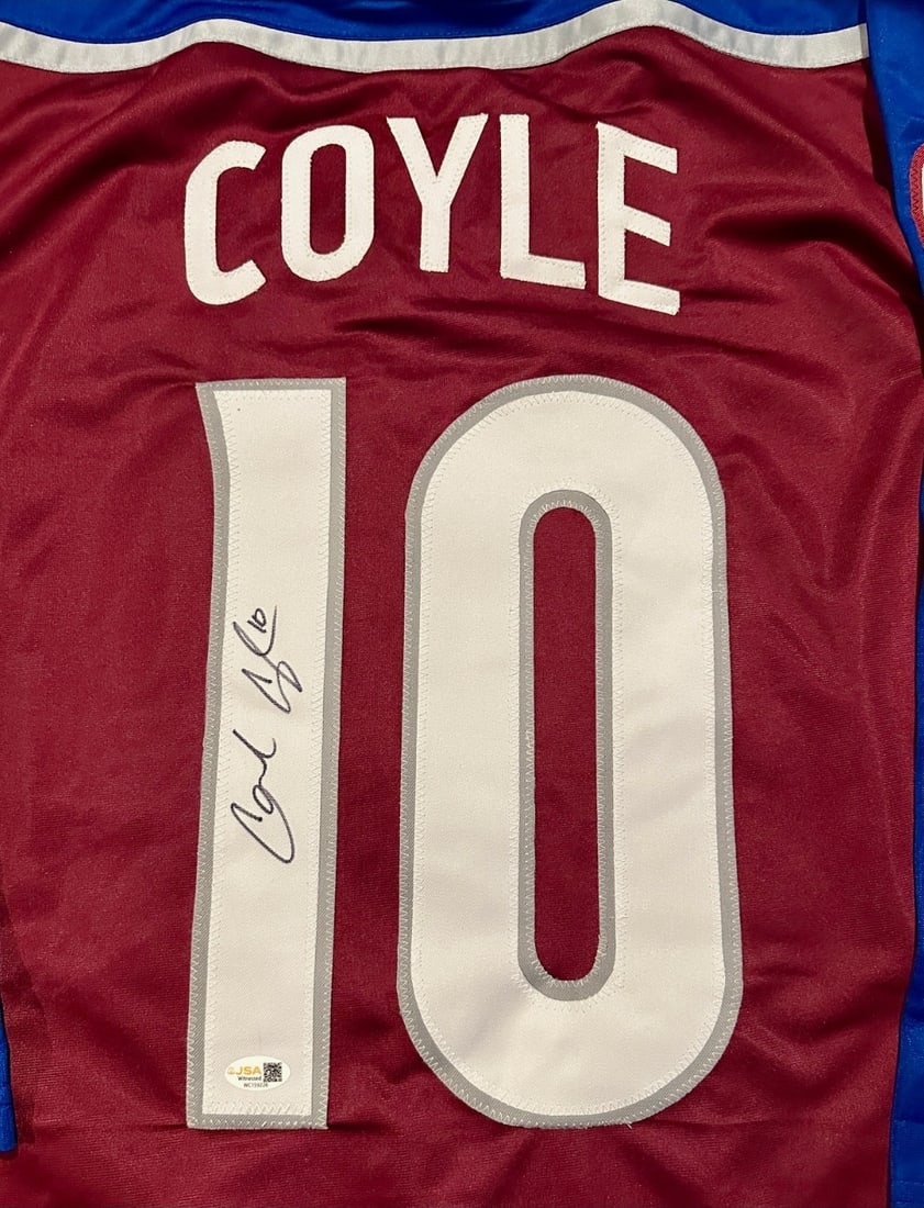 Charlie Coyle Colorado Avalanche Autographed Custom Hockey Jersey JSA coa - 2