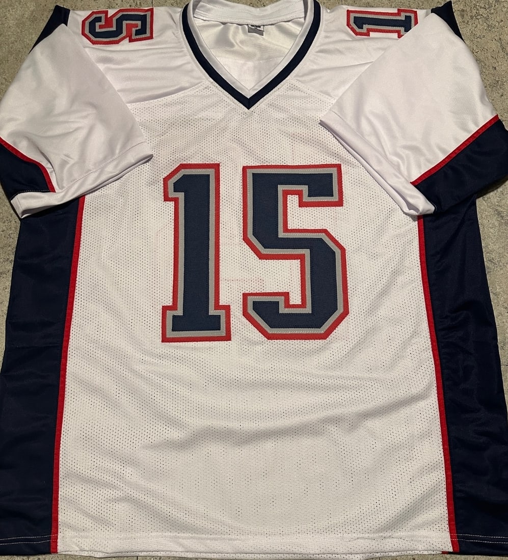 Chris Hogan New England Patriots Autographed & Insc Custom Football Jersey JSA coa - 3