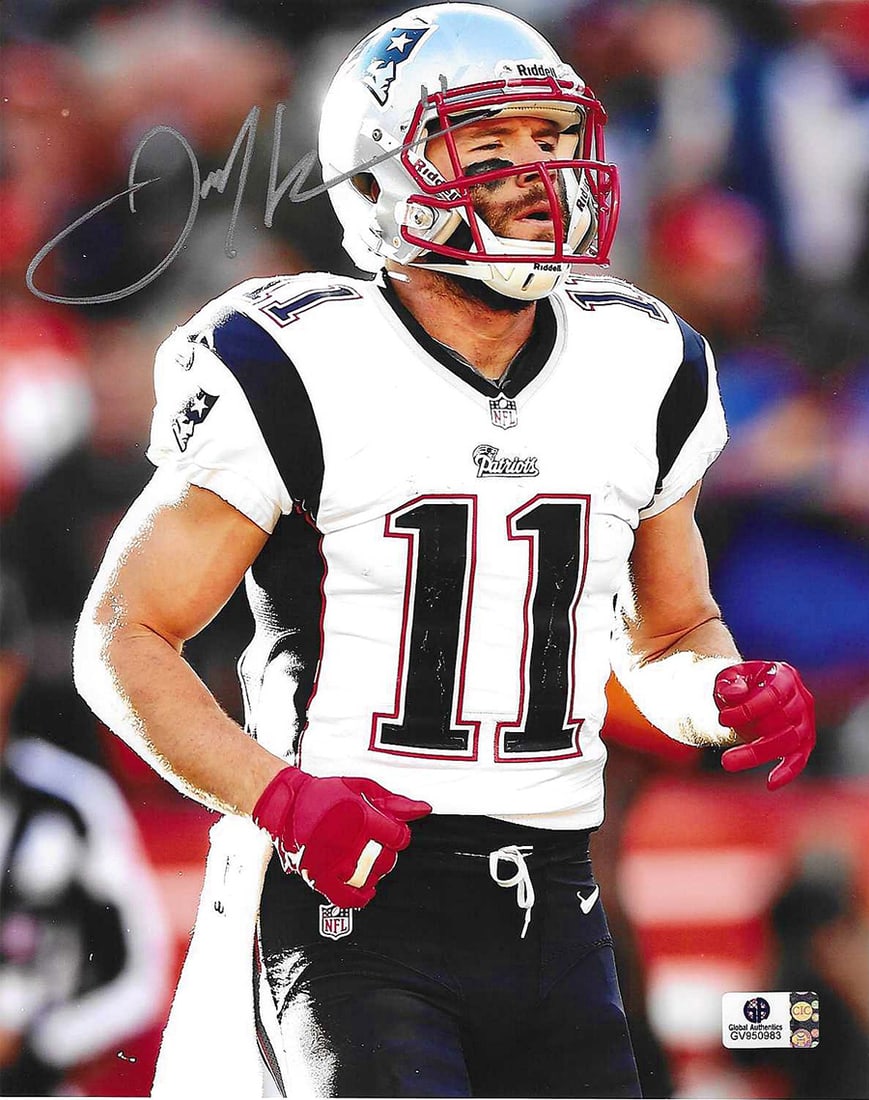 Julian Edelman New England Patriots Autographed 8x10 Photo coa: Julian Edelman New England Patriots Autographed 8x10 Photo GA coa - Autograph Location & coa # may vary 