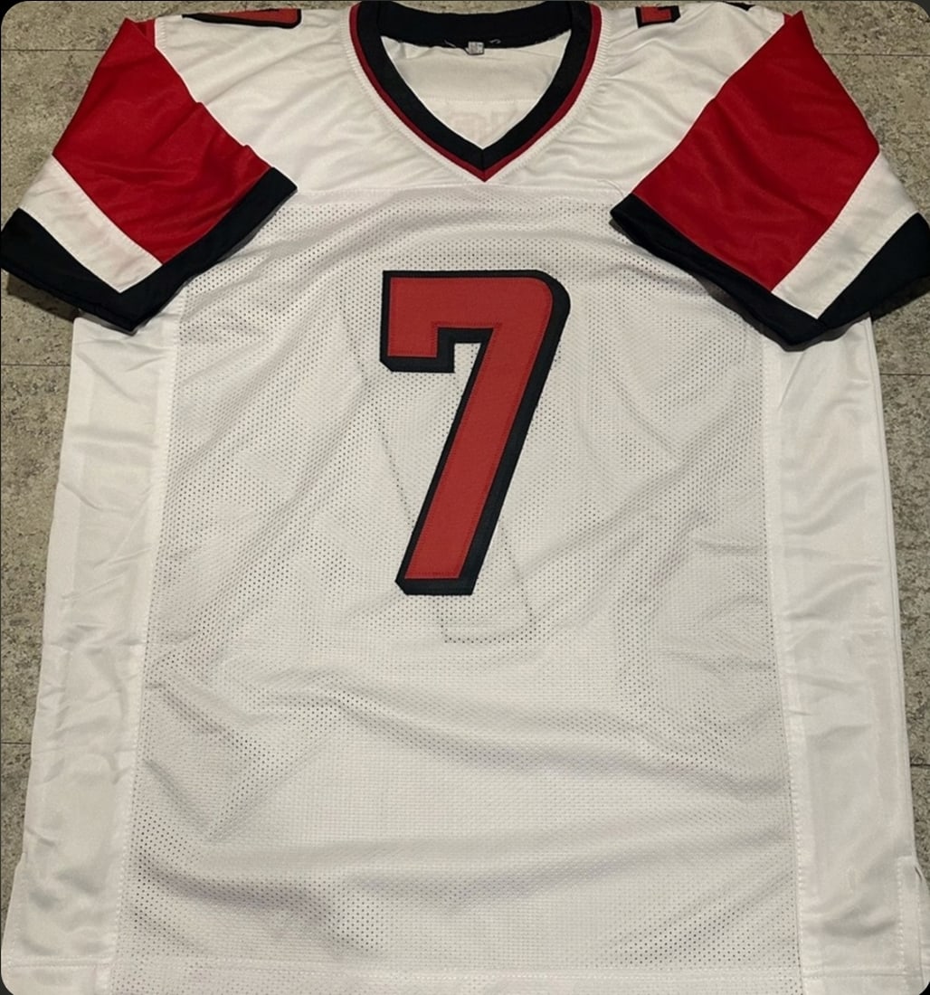 Michael Vick Atlanta Falcons Autographed Custom Football Jersey JSA coa - 3