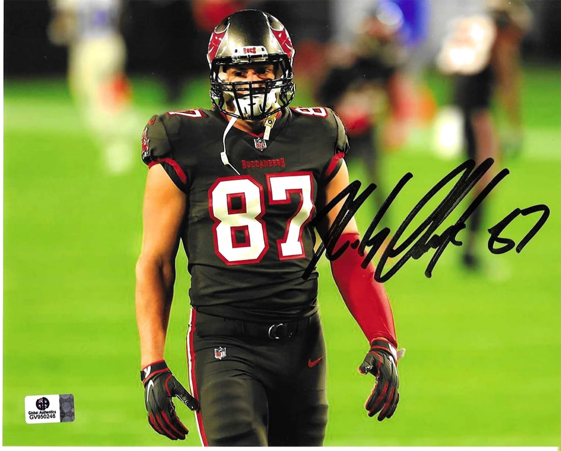 Rob Gronkowski Tampa Bay Buccaneers Autographed 8x10 Photo coa: Rob Gronkowski Tampa Bay Buccaneers Autographed 8x10 Photo GA coa - Autograph Location & coa # may vary 