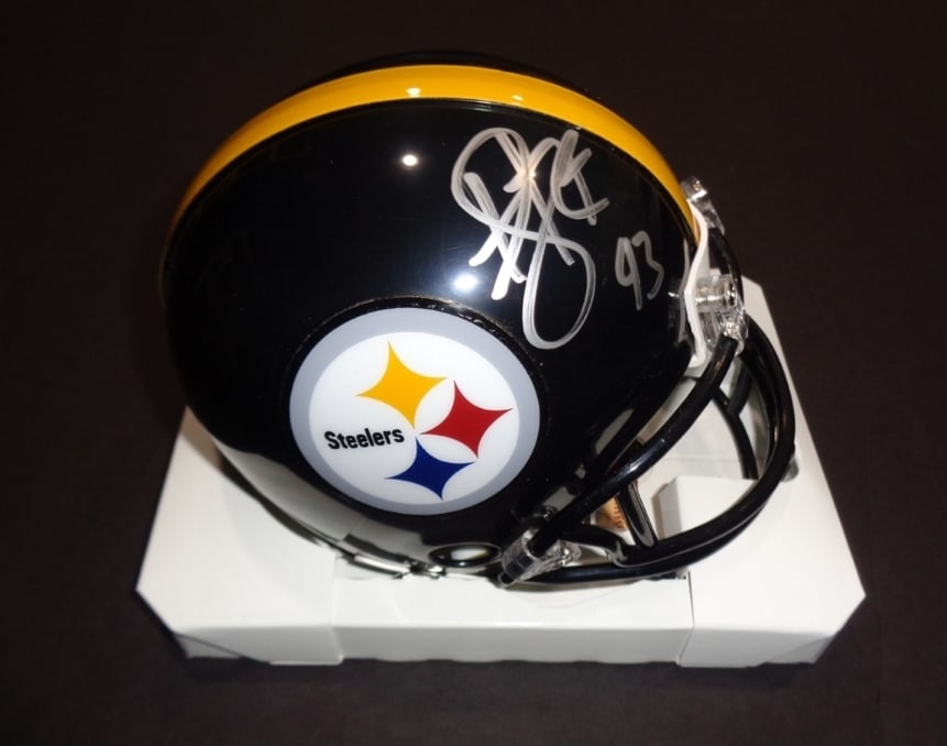 Troy Polamalu Pittsburgh Steelers Autographed Riddell Mini Helmet coa: Troy Polamalu Pittsburgh Steelers Autographed Riddell Mini Helmet GA coa - Autograph Location & coa # may vary 