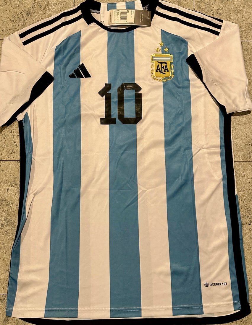 Lionel Messi Argentina Autographed 2022 Adidas FIFA WORLD CUP Soccer Jersey LOA - 4