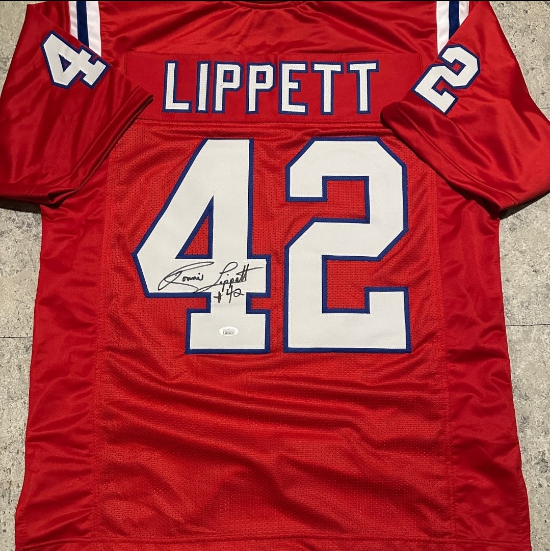 Ronnie Lippett New England Patriots Autographed Custom Football Jersey JSA coa (1 of 3)