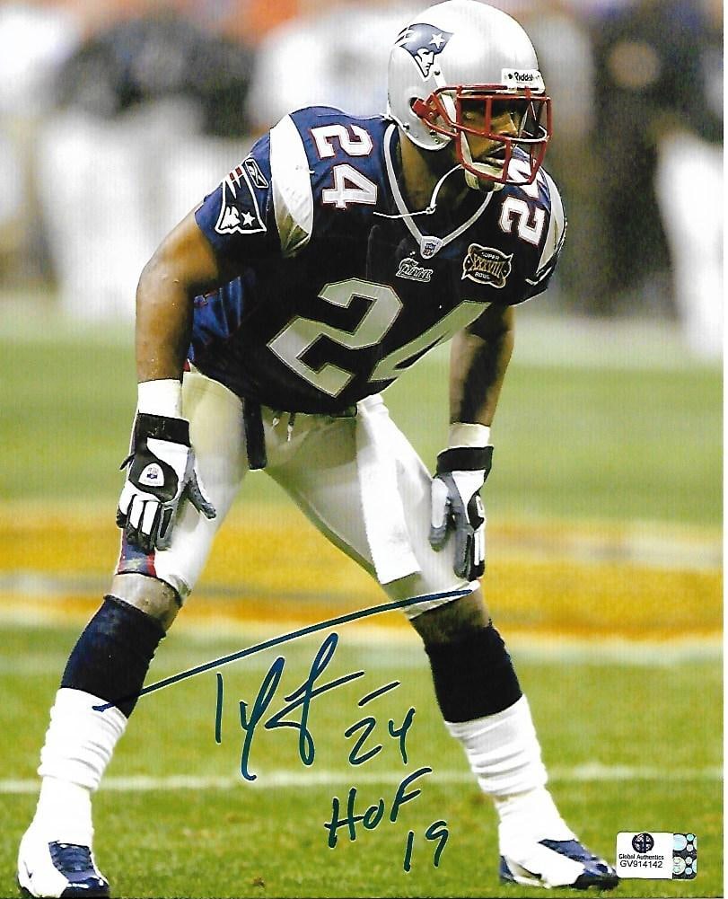 Ty Law New England Patriots Autographed & Insc 8x10 Photo coa: Ty Law New England Patriots Autographed & Inscribed 8x10 Photo GA coa - Autograph Location & coa # may vary 