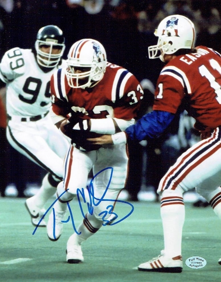 Tony Collins New England Patriots Autographed 8x10 Photo coa: Tony Collins New England Patriots Autographed 8x10 Photo Full Time Authentics coa 