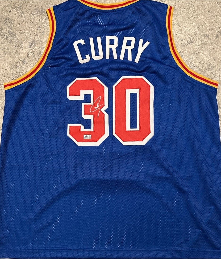 Stephen Curry Golden State Warriors Autographed Custom Basketball Jersey coa (1 of 3)