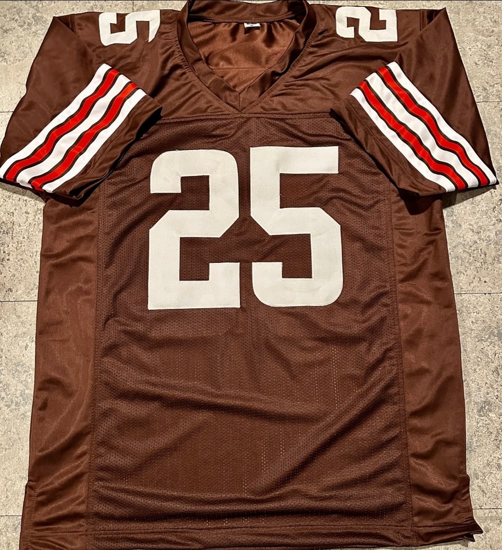 Nick Needham Cleveland Browns Autographed Custom Brown Football Jersey JSA coa - 3