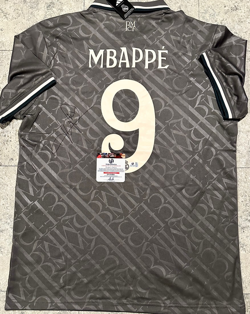 Kylian Mbappe Signed Adidas Real Madrid 2024-25 Third Soccer Jersey COA (1 of 3)