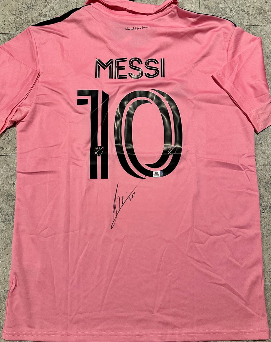 Lionel Messi Inter Miami FC Autographed Away 2023 Adidas Soccer Jersey LOA (1 of 4)