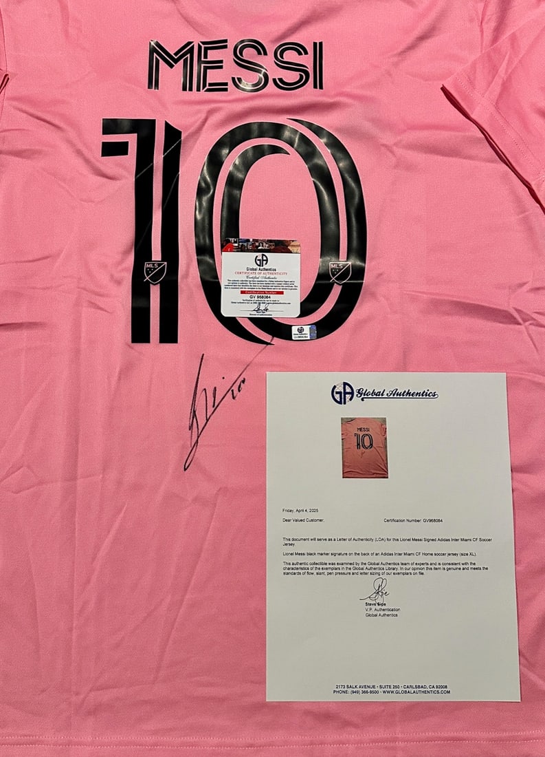 Lionel Messi Inter Miami FC Autographed Away 2023 Adidas Soccer Jersey LOA - 3