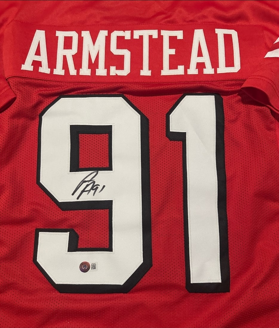 Autographed Arik Armstead 49ers Custom Football Jersey BECKETT HOLOGRAM - 2