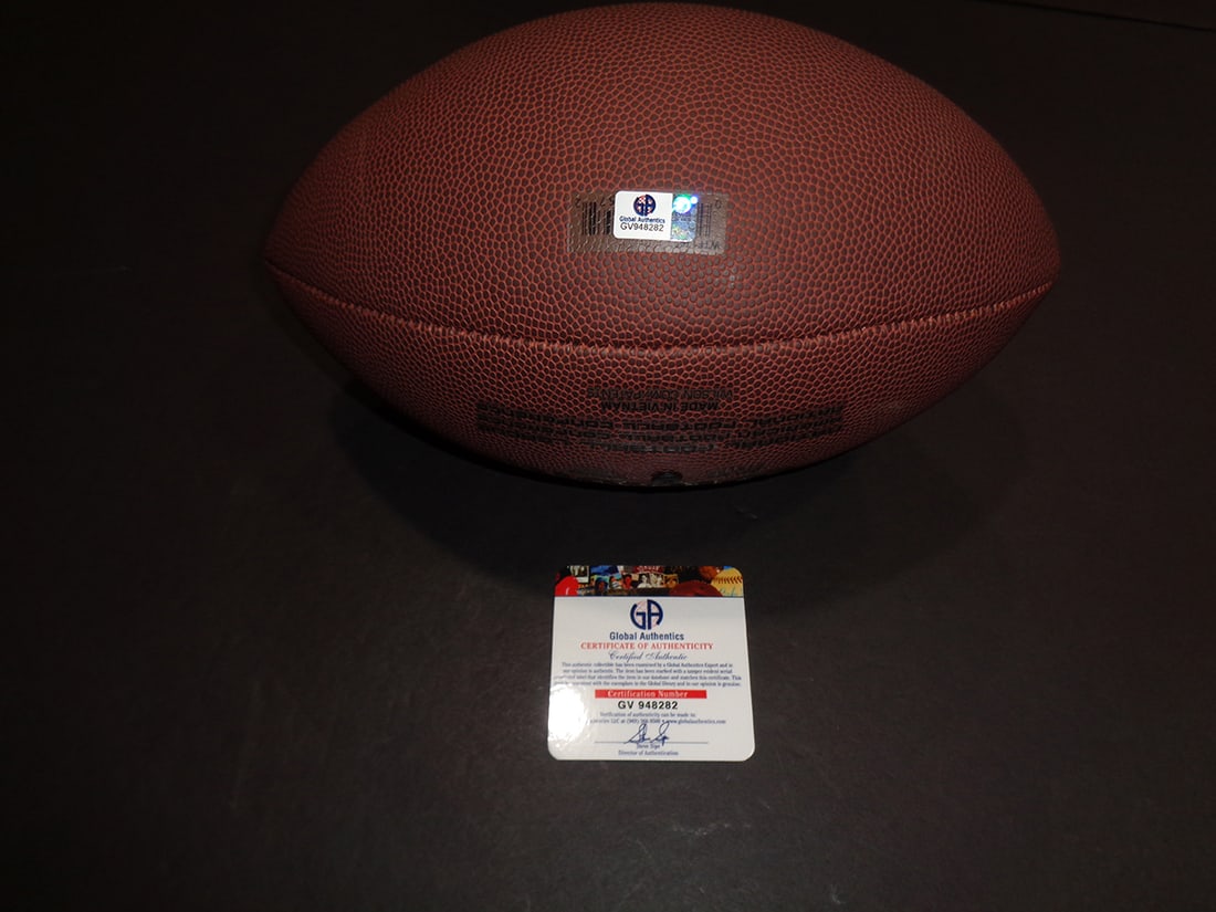 Autographed Patrick Mahomes Kansas City Chiefs Wilson Football coa - 2