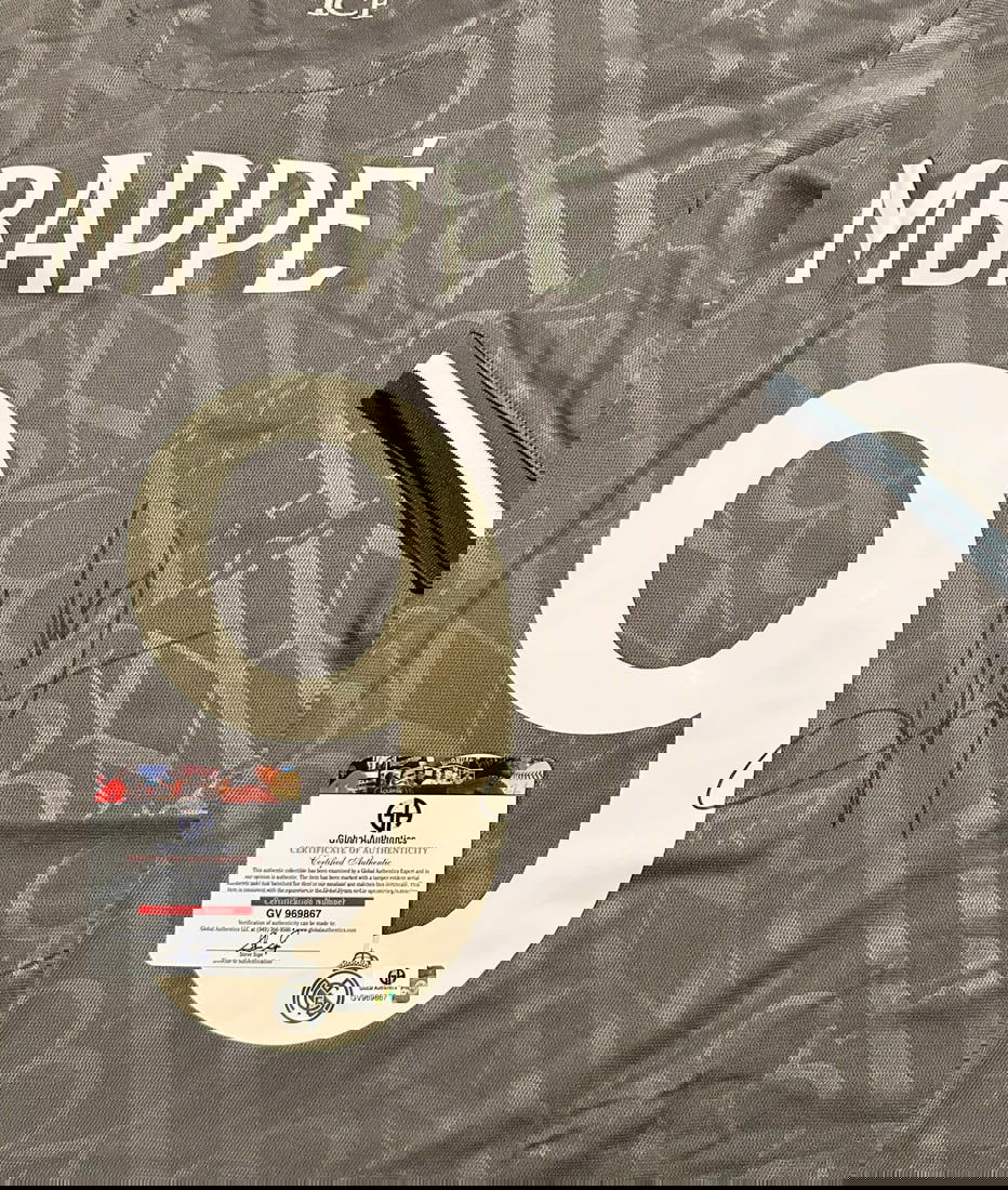 Autographed Kylian Mbappe Real Madrid 2024-25 Adidas 3rd Jersey COA - 2