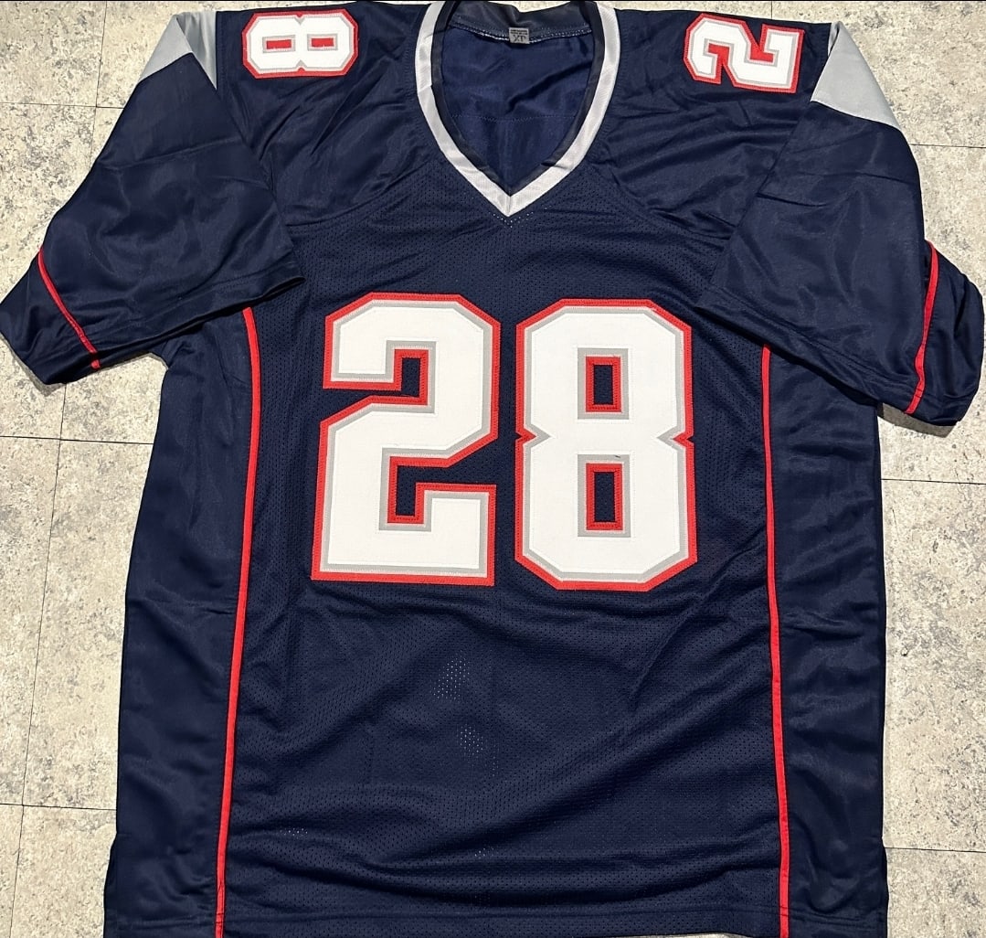 Autographed & Inscribed James White Patriots Custom Football Jersey JSA COA - 3