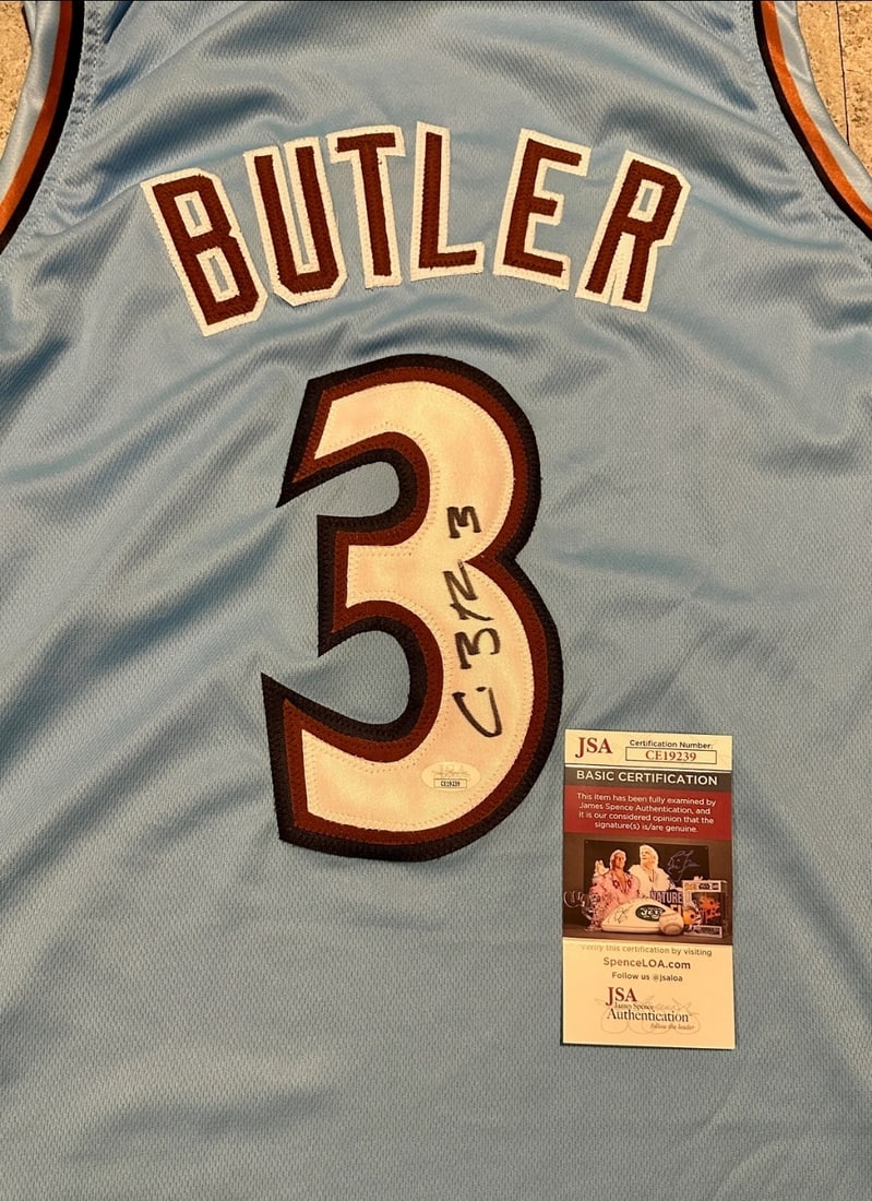 Autographed Caron Butler Wizards Custom Basketball Jersey JSA COA - 2