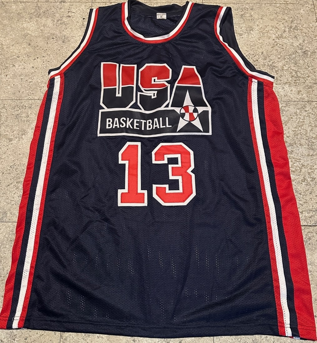 Autographed Chris Mullin 1996 USA Olympics Custom Basketball Jersey BECKETT HOLOGRAM - 3