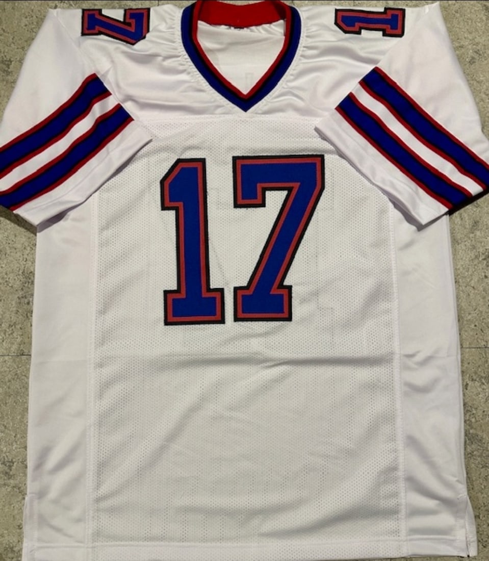 Autographed Josh Allen Bills Custom Football Jersey COA - 3