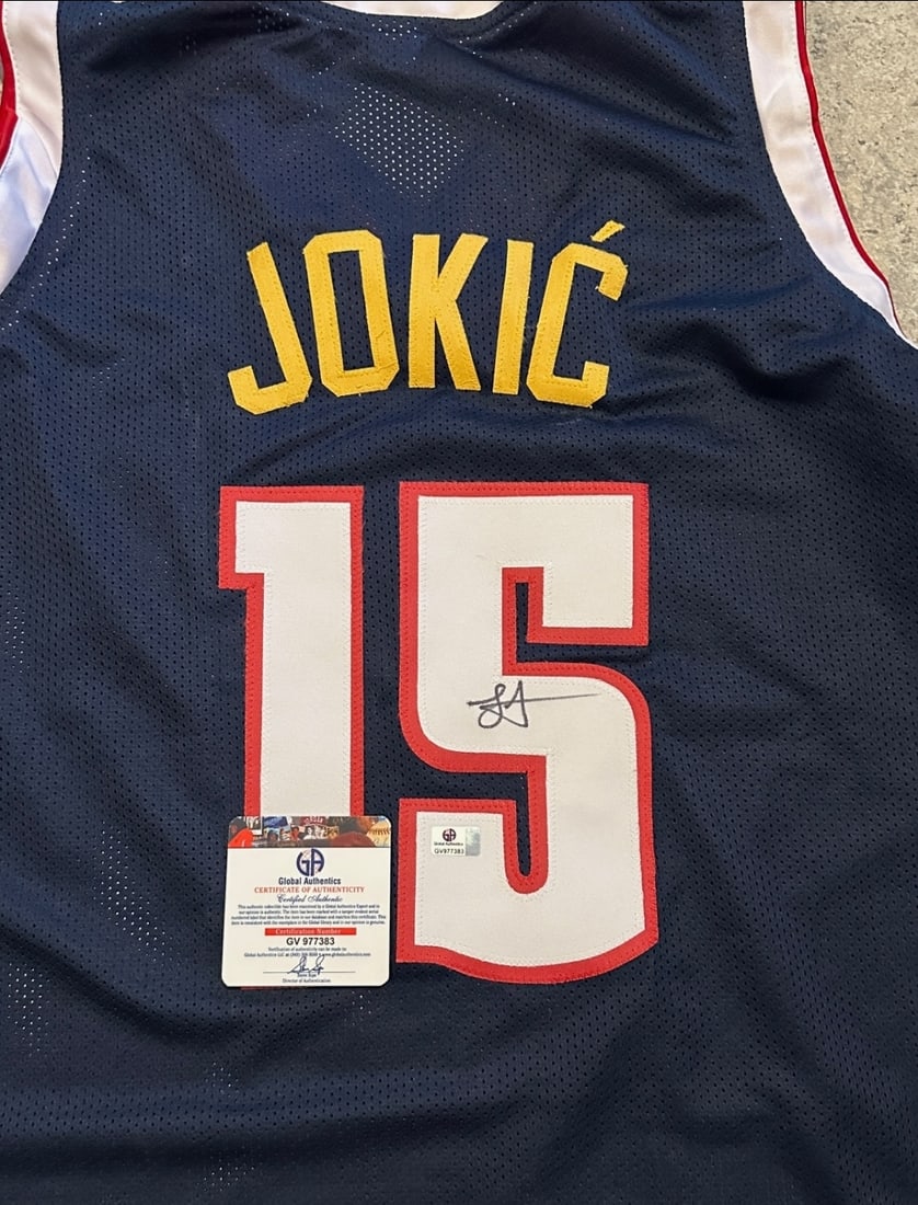 Autographed Nikola Jokic Nuggets Custom Basketball Jersey COA - 2