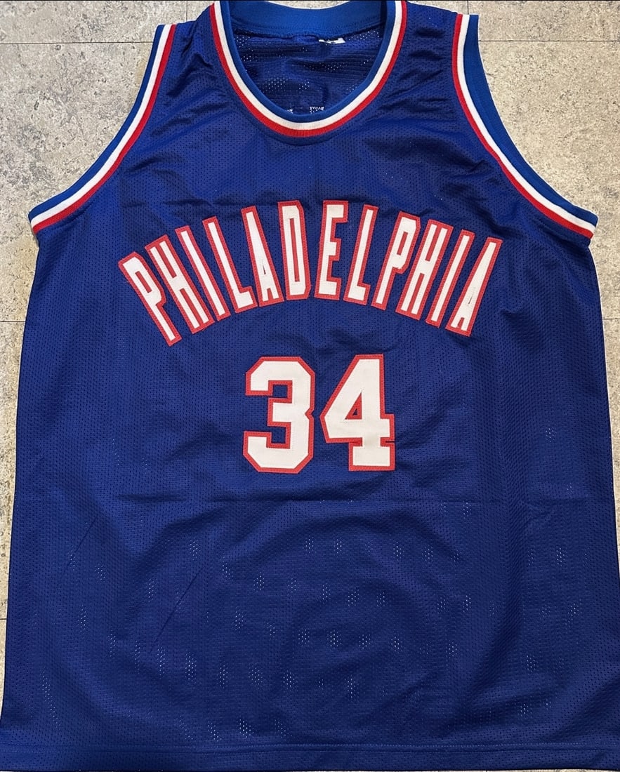 Autographed Charles Barkley 76ers Custom Basketball Jersey COA - 3