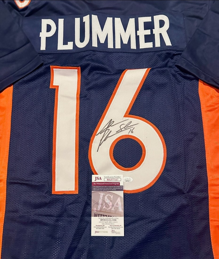 Autographed Jake Plummer Broncos Custom Football Jersey JSA COA - 2