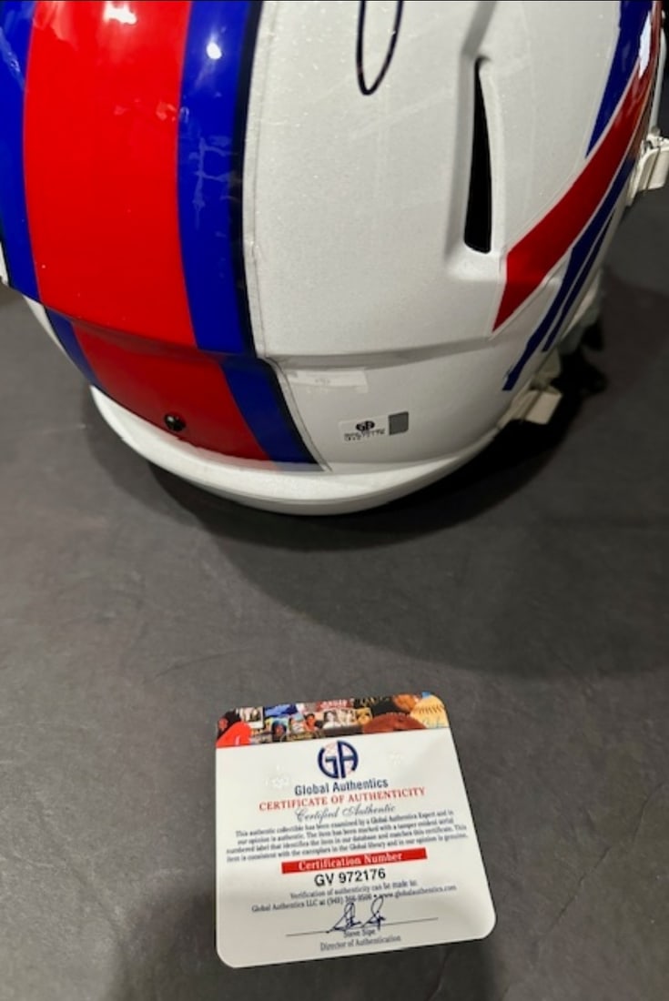 Autographed Josh Allen Buffalo Bills Riddell Replica Full Size Helmet coa - 2