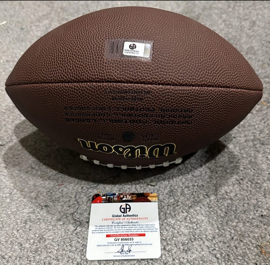 Autographed Christian McCaffrey San Francisco 49ers Wilson Football coa - 2