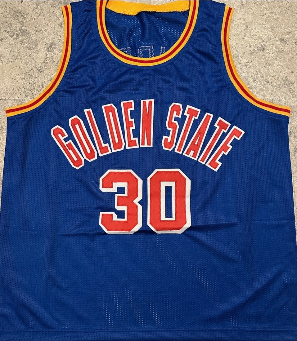 Autographed Stephen Curry Golden State Warriors Custom Basketball Jersey COA - 3