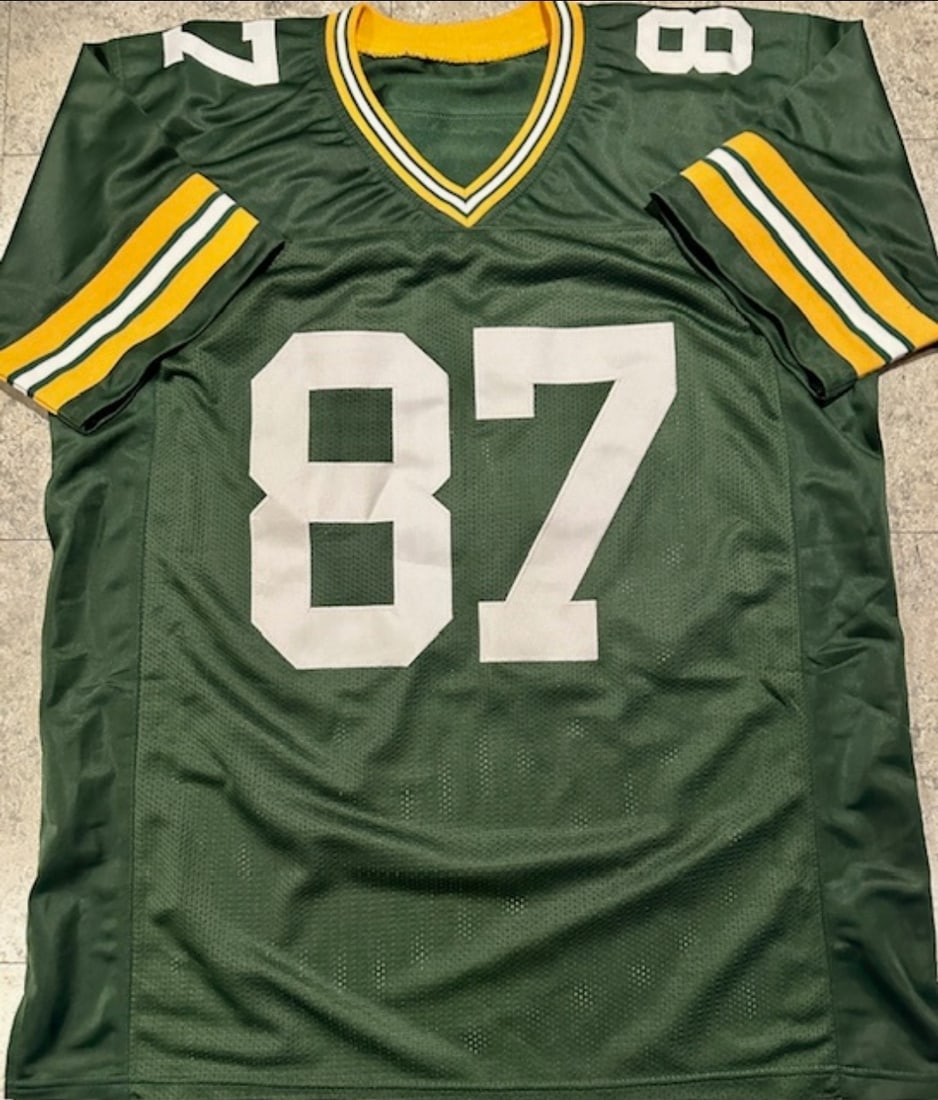 Autographed Jordy Nelson Green Bay Packers Custom Football Jersey COA - 3