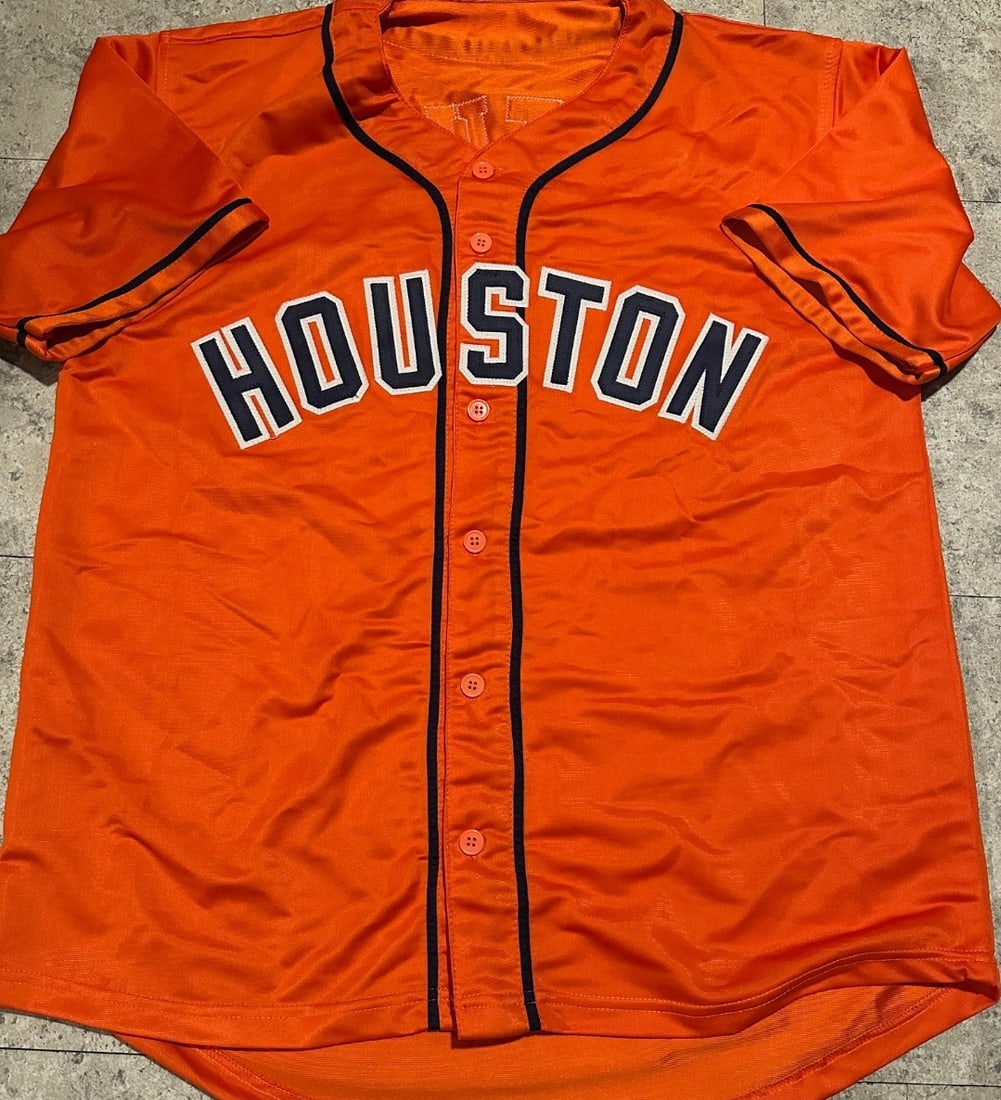 Autographed Jose Altuve Houston Astros Custom Baseball Jersey COA - 3