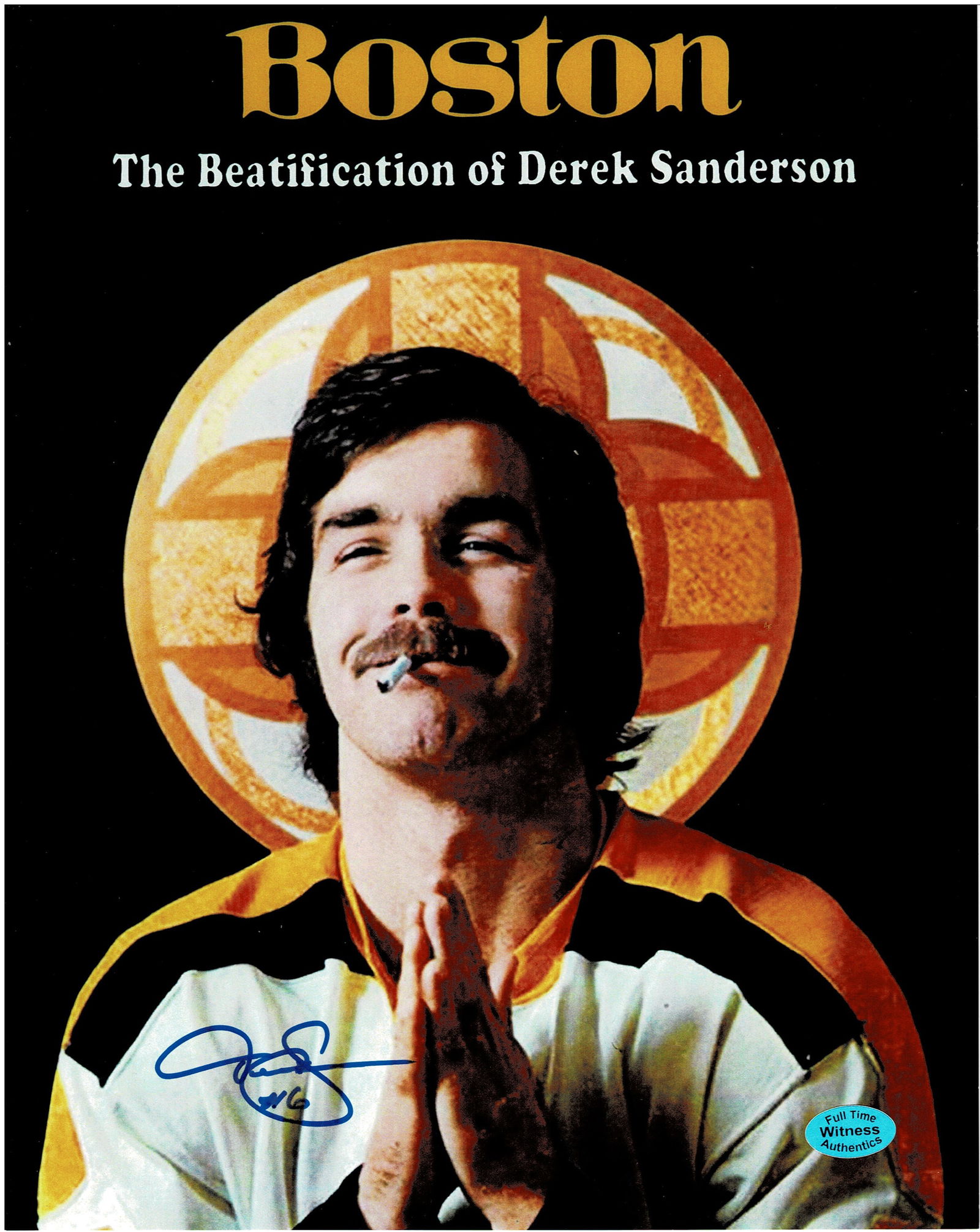 Autographed Derek Sanderson Boston Bruins 8x10 Photo coa: Autographed Derek Sanderson Boston Bruins 8x10 Photo Photo Full Time Authentics coa - Autograph Location may vary 