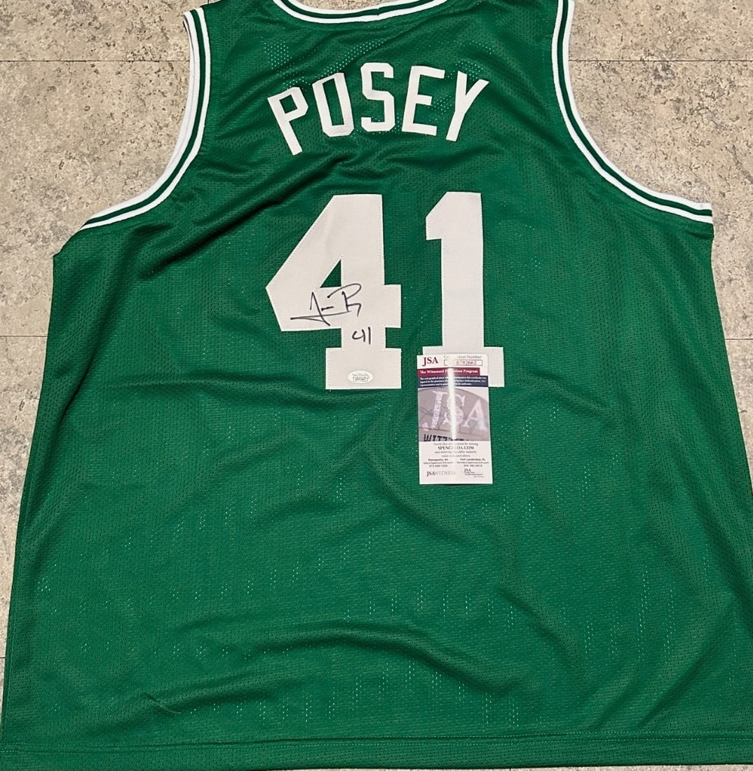 Autographed James Posey Boston Celtics Custom Basketball Jersey JSA COA (1 of 3)