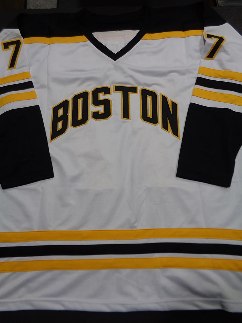 Autographed & Inscribed Ray Bourque Bruins Custom Hockey Jersey JSA COA - 3