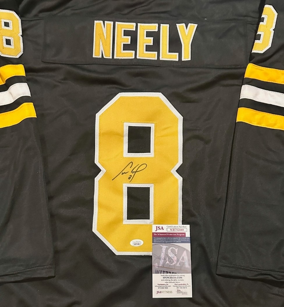 Autographed Cam Neely Boston Bruins Custom Hockey Jersey JSA HOLOGRAM - 2