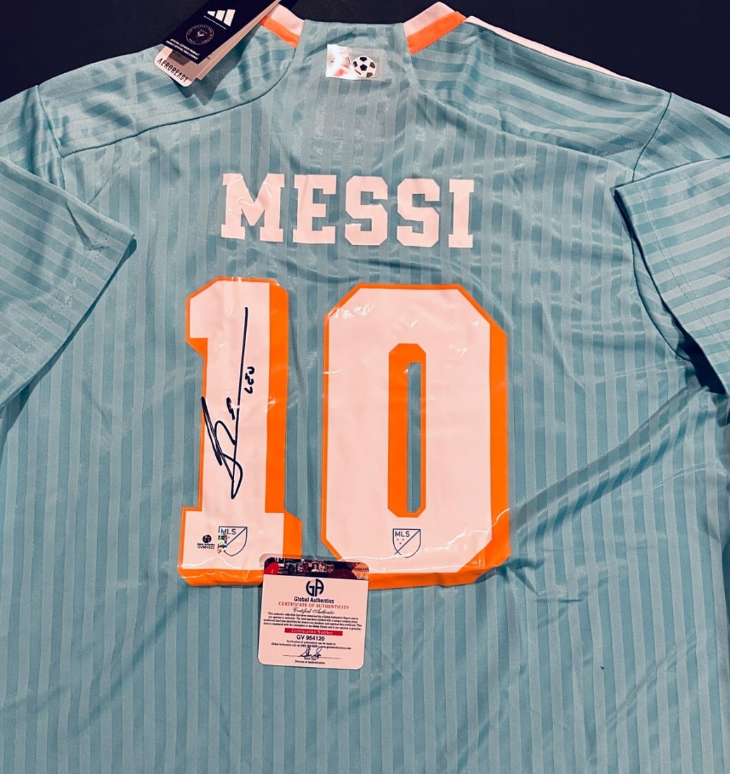 Autographed Lionel Messi Inter Miami 2023-24 Adidas 3rd Soccer Jersey COA - 2