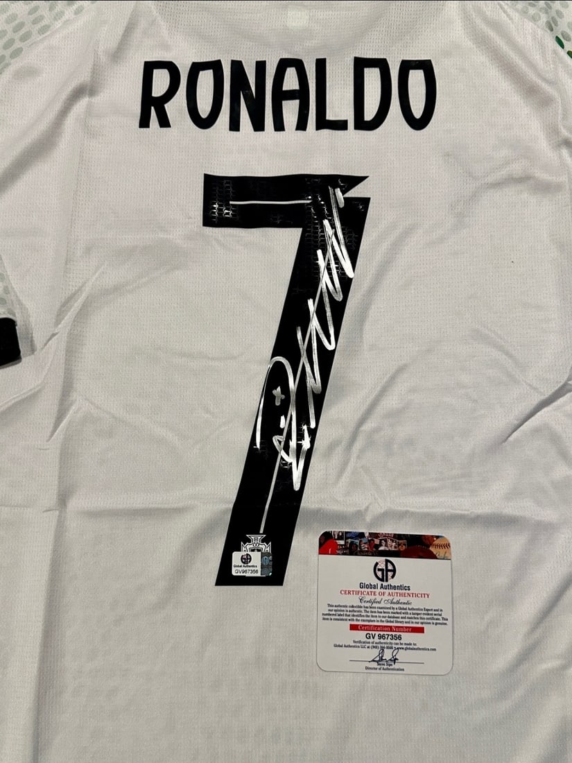 Autographed Cristiano Ronaldo Portugal 2024 Nike Away Soccer Jersey COA - 2