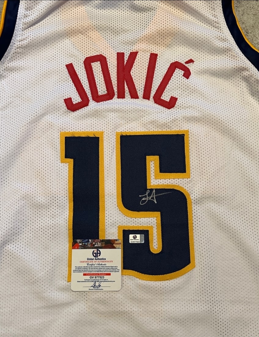 Autographed Nikola Jokic Denver Nuggets Custom Basketball Jersey COA - 2