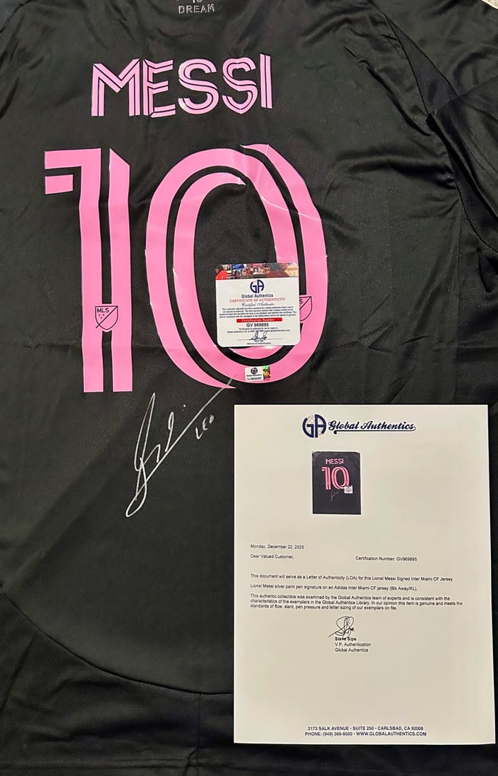 Autographed Lionel Messi Inter Miami 2024 Adidas Road Soccer Jersey LOA - 3