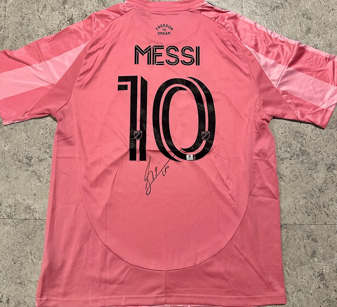Lionel Messi Inter Miami FC Autographed 2024 Adidas Home Soccer Jersey LOA (1 of 4)