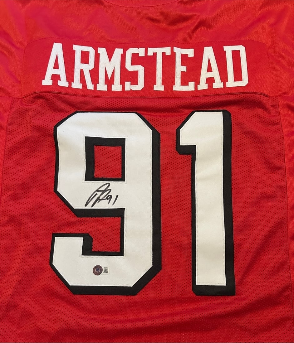 Arik Armstead San Francisco 49ers Autographed Custom Football Jersey Beckett Hologram - 2