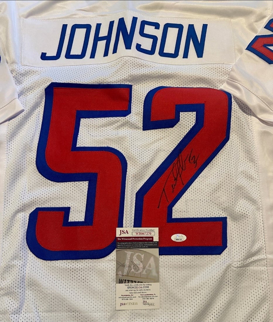 Ted Johnson New England Patriots Autographed Custom Football Jersey JSA coa - 2