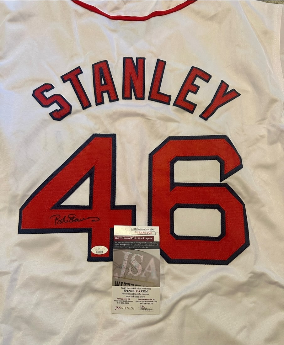 Bob Stanley Boston Red Sox Autographed Custom Baseball Style Jersey JSA coa - 2