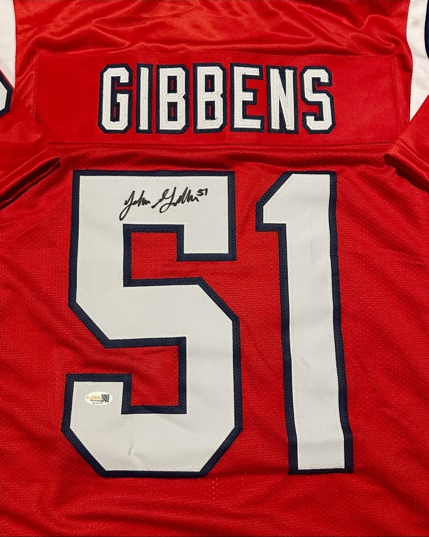 Jack Gibbens New England Patriots Autographed Custom Football Jersey JSA Hologram - 2